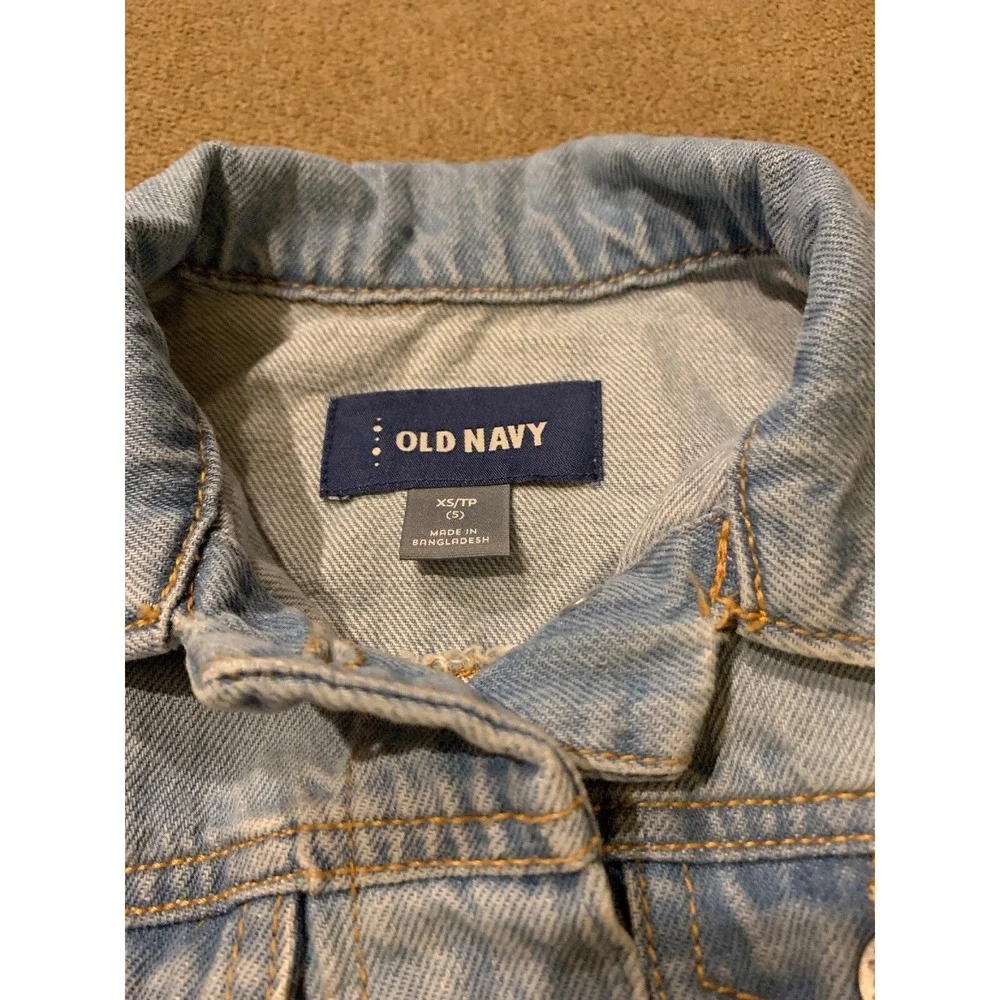 Girls Toddler Old Navy Sleeveless Denim Jean Jacket Size XS (5) (AH)